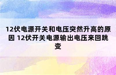 12伏电源开关和电压突然升高的原因 12伏开关电源输出电压来回跳变